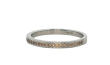 Edelstahl Ring 2 mm mit hellbraunen Zirkonia