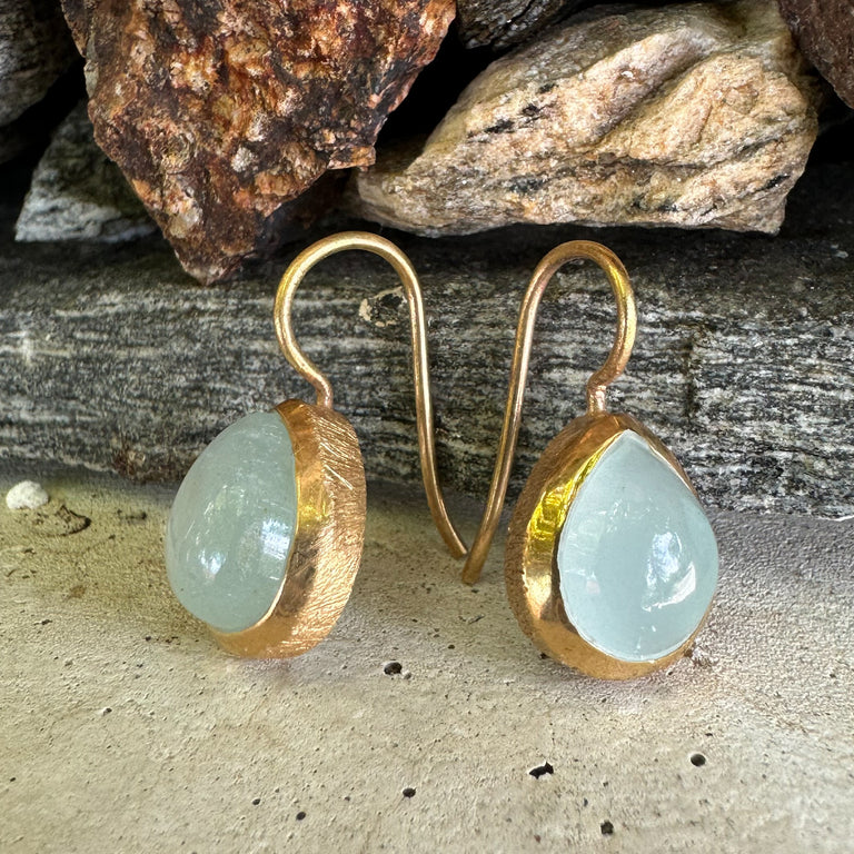 Ohrhänger AMOURIS Aquamarin 9 x 12 mm