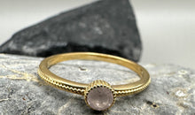 Ring SOLEA mit Rosenquarz gelbvergoldet