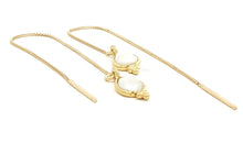 Lange Ohrhänger mit Perlmutter