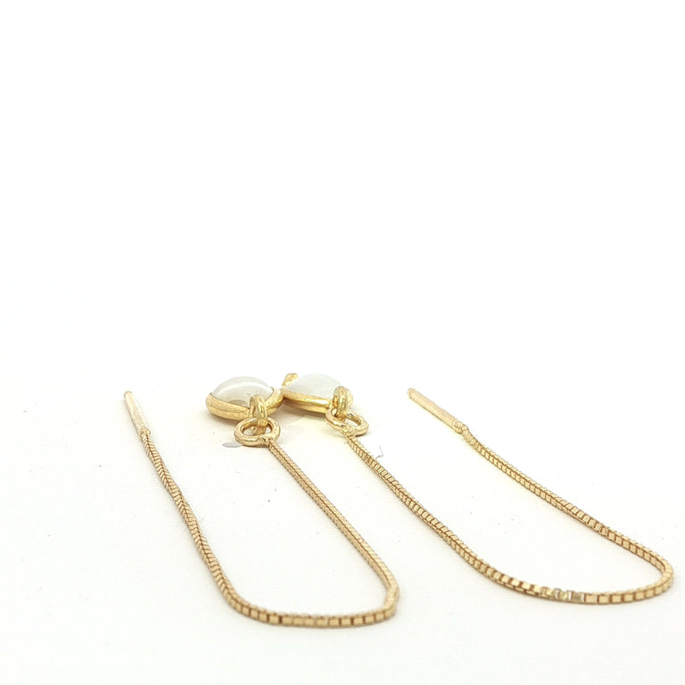 Lange Ohrhänger mit Perlmutter