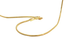 Feine Schlangenkette – 925 Silber vergoldet, 45 cm