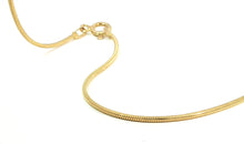 Feine Schlangenkette – 925 Silber vergoldet, 45 cm