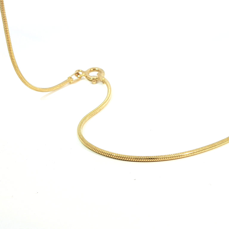 Feine Schlangenkette – 925 Silber vergoldet, 45 cm