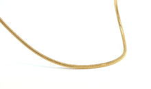 Feine Schlangenkette – 925 Silber vergoldet, 45 cm