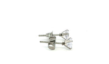 Antiallergene Edelstahl Ohrstecker mit 5 mm Zirkonia