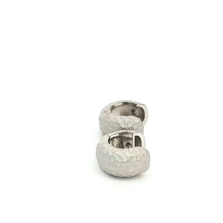 Creolen SIMON im Hammer-Look – 925 Sterling Silber, 14 mm