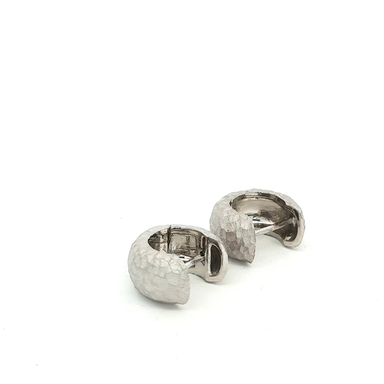 Creolen SIMON im Hammer-Look – 925 Sterling Silber, 14 mm