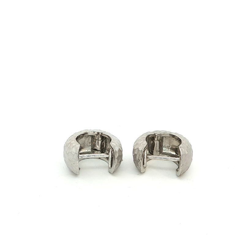 Creolen SIMON im Hammer-Look – 925 Sterling Silber, 14 mm
