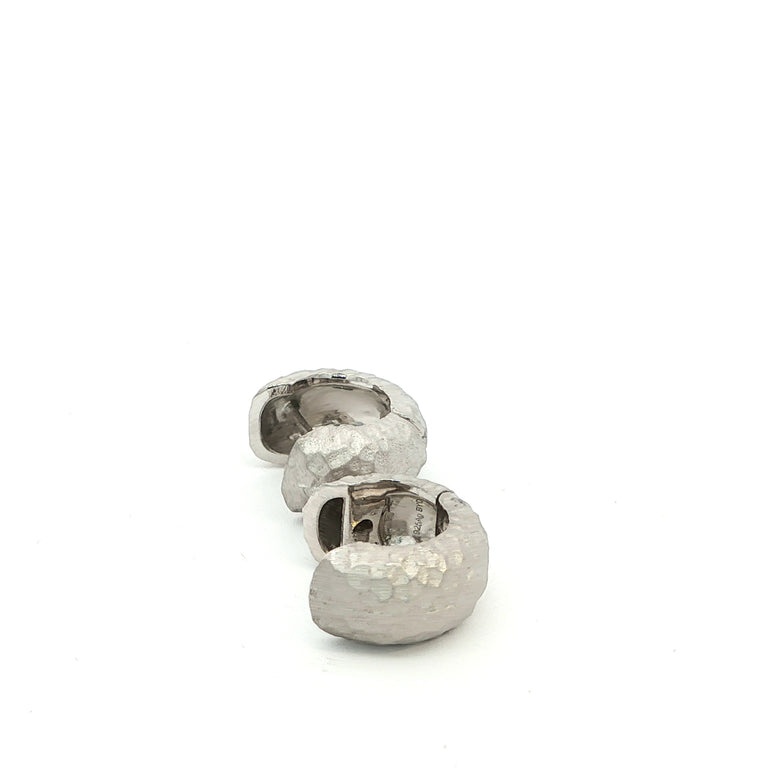 Creolen SIMON im Hammer-Look – 925 Sterling Silber, 14 mm
