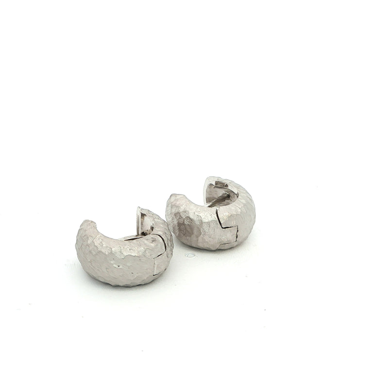 Creolen SIMON im Hammer-Look – 925 Sterling Silber, 14 mm