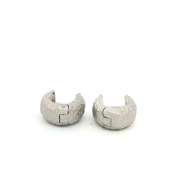 Creolen SIMON im Hammer-Look – 925 Sterling Silber, 14 mm