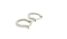 Creolen aus gedrehtem Draht – 925 Silber, 12 mm, Basic