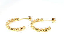 Halbcreolen – Twisted Design, Edelstahl vergoldet