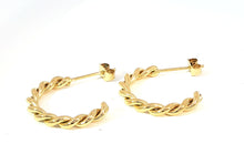 Halbcreolen – Twisted Design, Edelstahl vergoldet