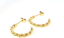 Halbcreolen – Twisted Design, Edelstahl vergoldet