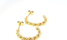 Halbcreolen – Twisted Design, Edelstahl vergoldet