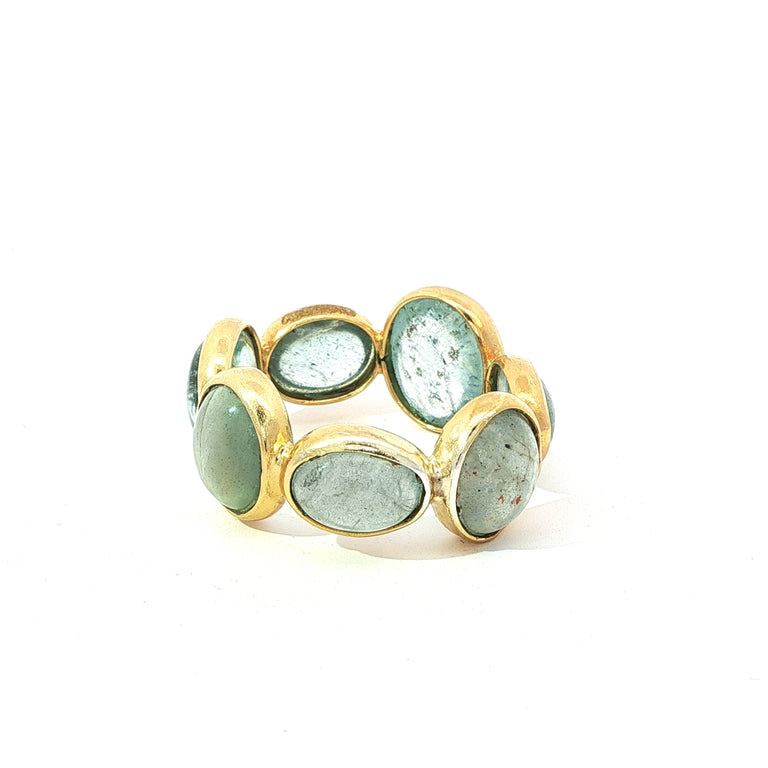 Ring MIRALIA Eternity Aquamarin Unikate