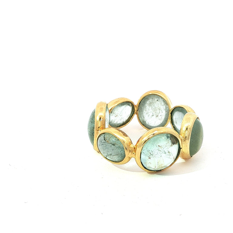 Ring MIRALIA Eternity Aquamarin Unikate