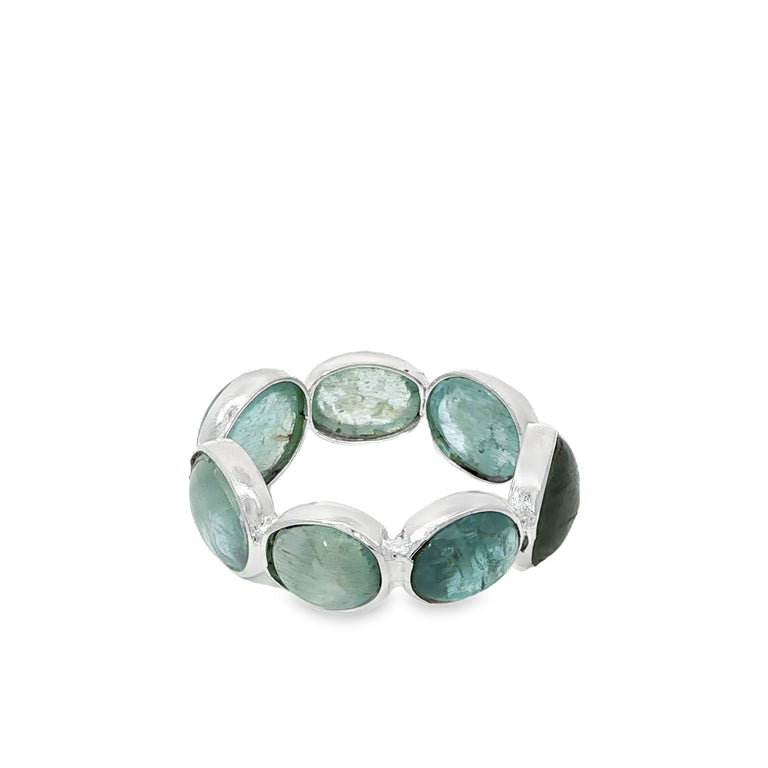 Ring MIRALIA Eternity Aquamarin Silber