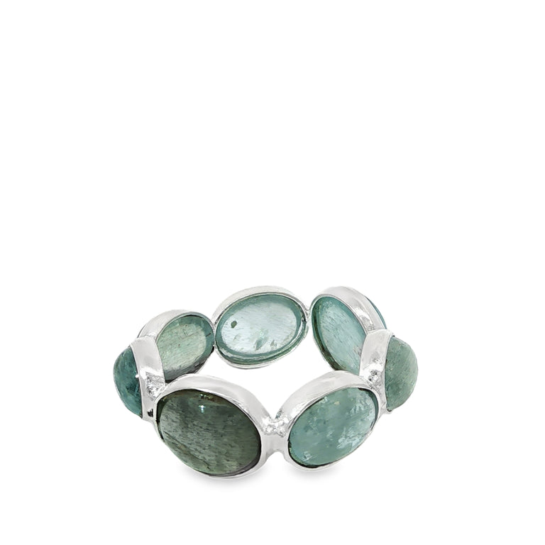 Ring MIRALIA Eternity Aquamarin Silber