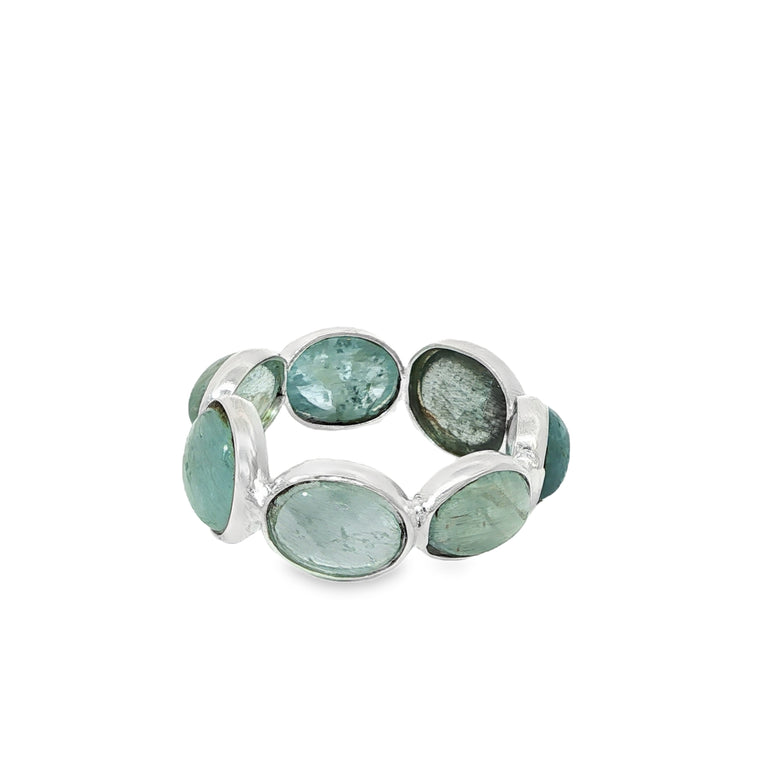 Ring MIRALIA Eternity Aquamarin Silber