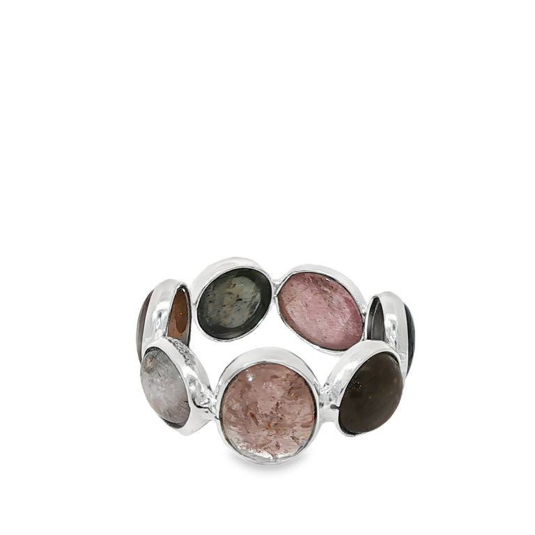 Ring MIRALIA Eternity Rosaturmalin Silber