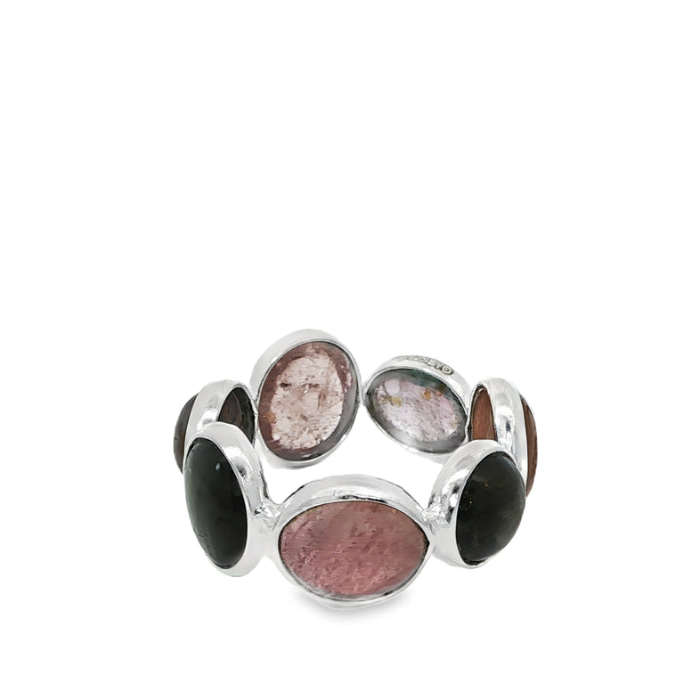 Ring MIRALIA Eternity Rosaturmalin Silber