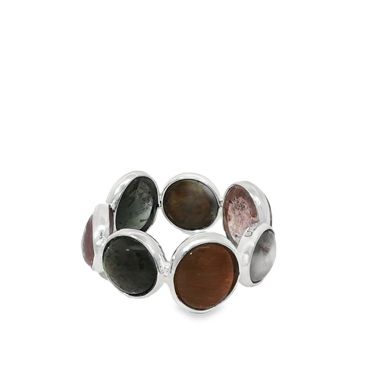 Ring MIRALIA Eternity Rosaturmalin Silber