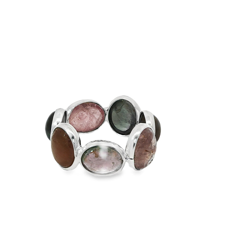 Ring MIRALIA Eternity Rosaturmalin Silber