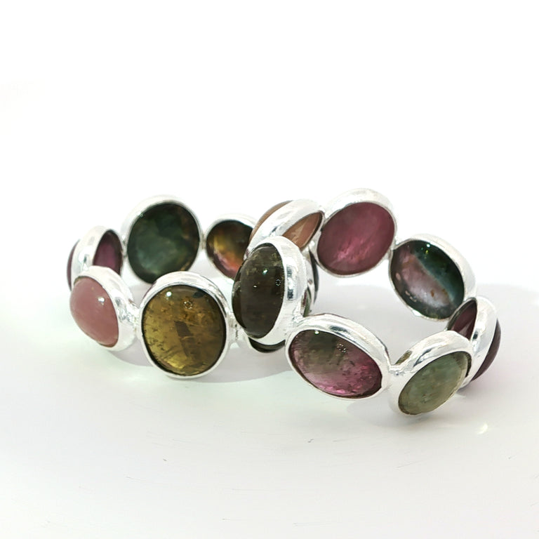 Ring MIRALIA Eternity Rosaturmalin Silber