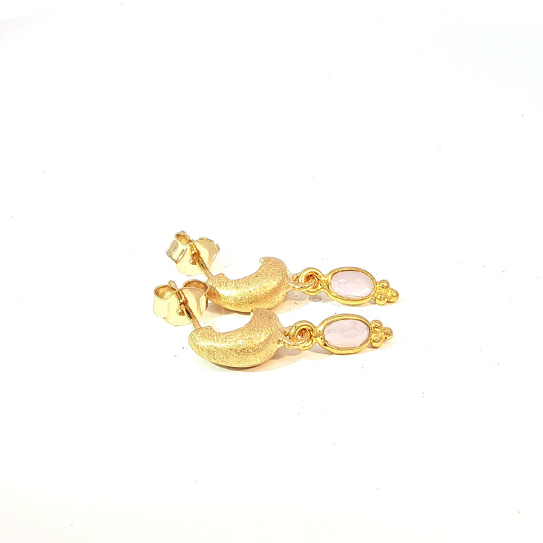 Ohrstecker AGNES mit Rosenquarz