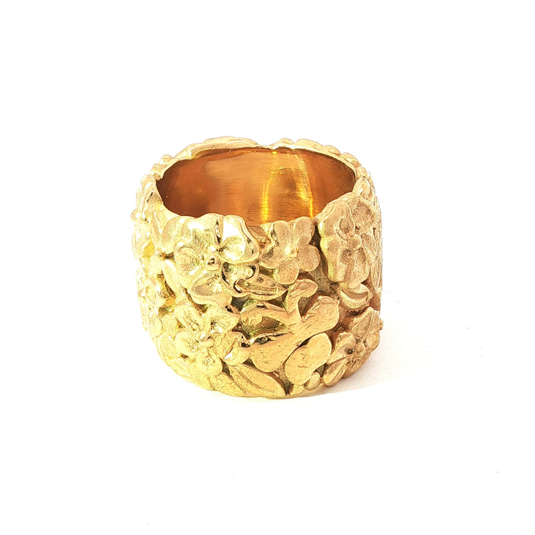 Statement Ring BASIA gelbvergoldet