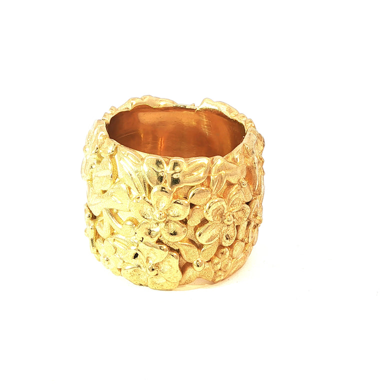Statement Ring BASIA gelbvergoldet