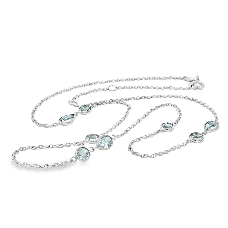 Halskette ILIRA mit blauen Topasen
