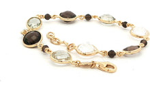 ROSARY – Silberarmband mit Rauchquarz & grünem Amethyst