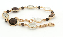 ROSARY – Silberarmband mit Rauchquarz & grünem Amethyst