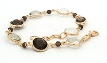 ROSARY – Silberarmband mit Rauchquarz & grünem Amethyst