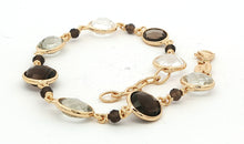 ROSARY – Silberarmband mit Rauchquarz & grünem Amethyst