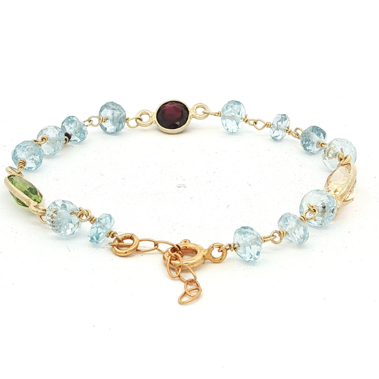 Armkette ROSARY mit Aquamarin
