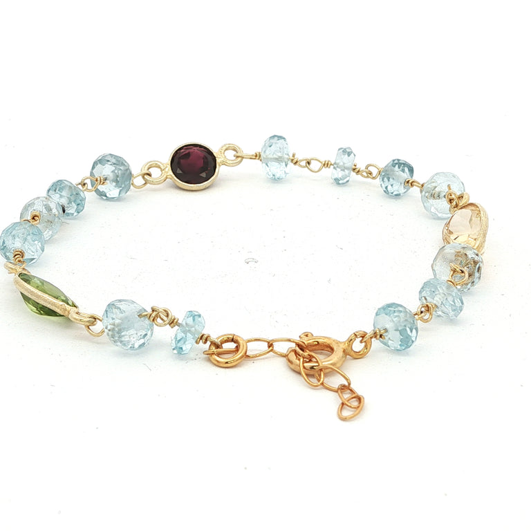 Armkette ROSARY mit Aquamarin