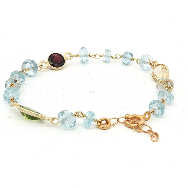 Armkette ROSARY mit Aquamarin