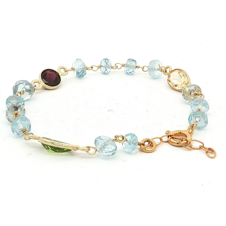 Armkette ROSARY mit Aquamarin
