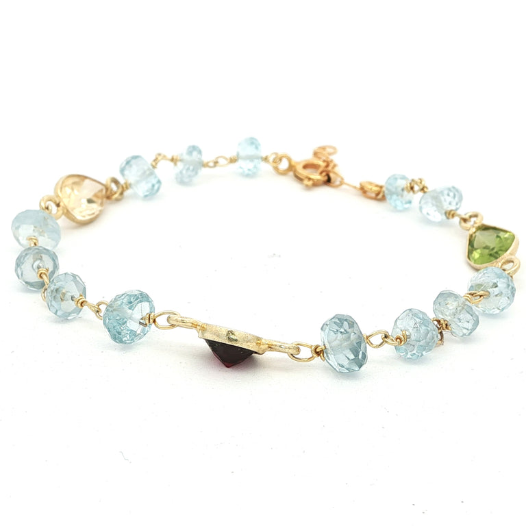 Armkette ROSARY mit Aquamarin