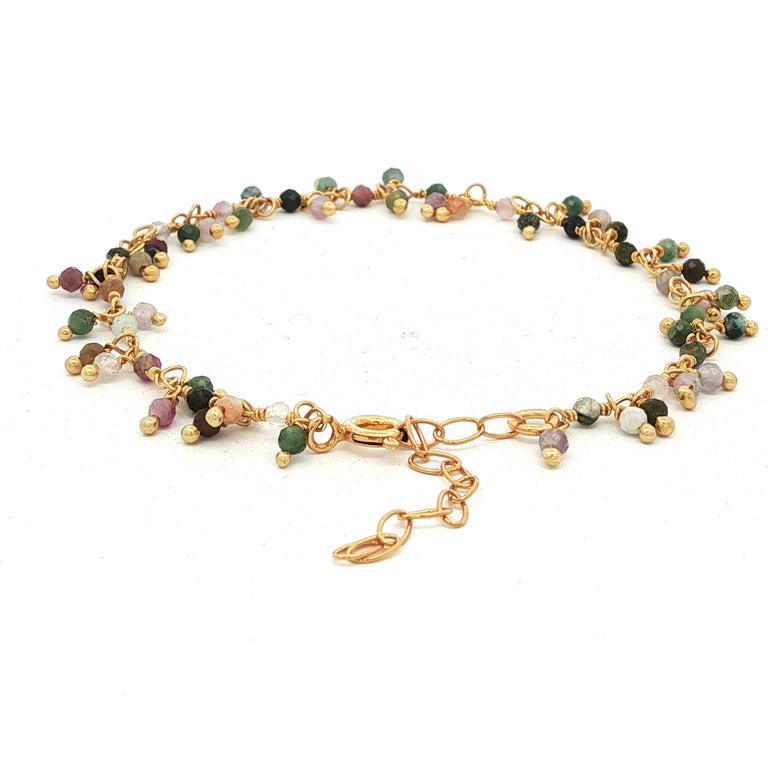 Armkette ROSARY mit bunten Turmalinen