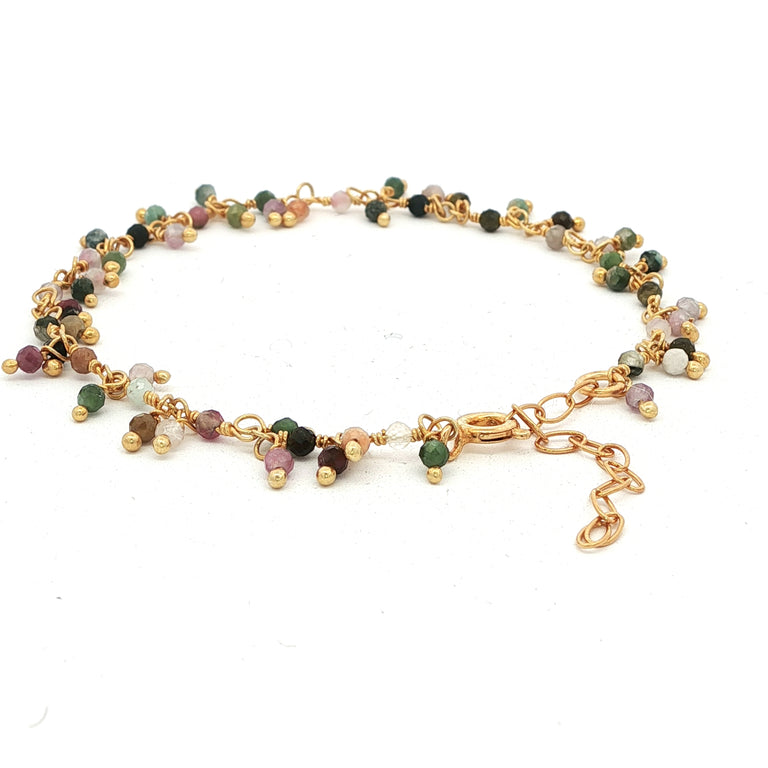 Armkette ROSARY mit bunten Turmalinen