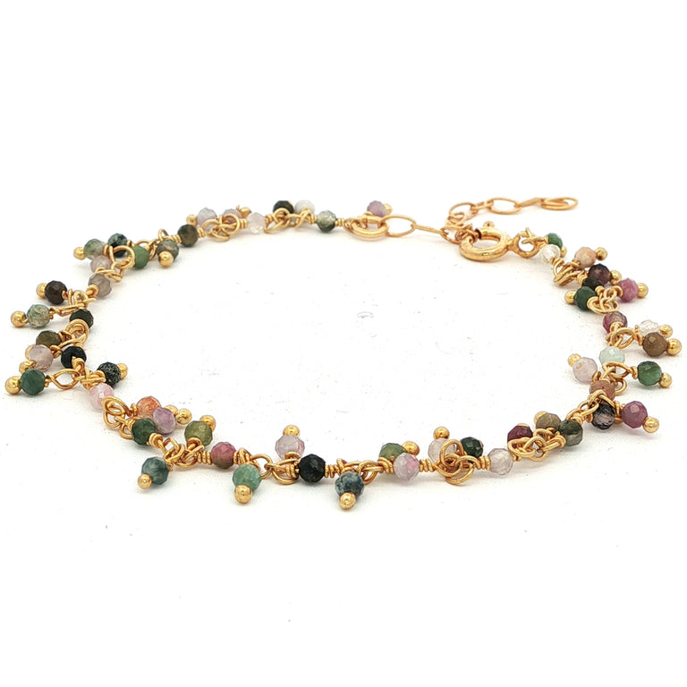 Armkette ROSARY mit bunten Turmalinen