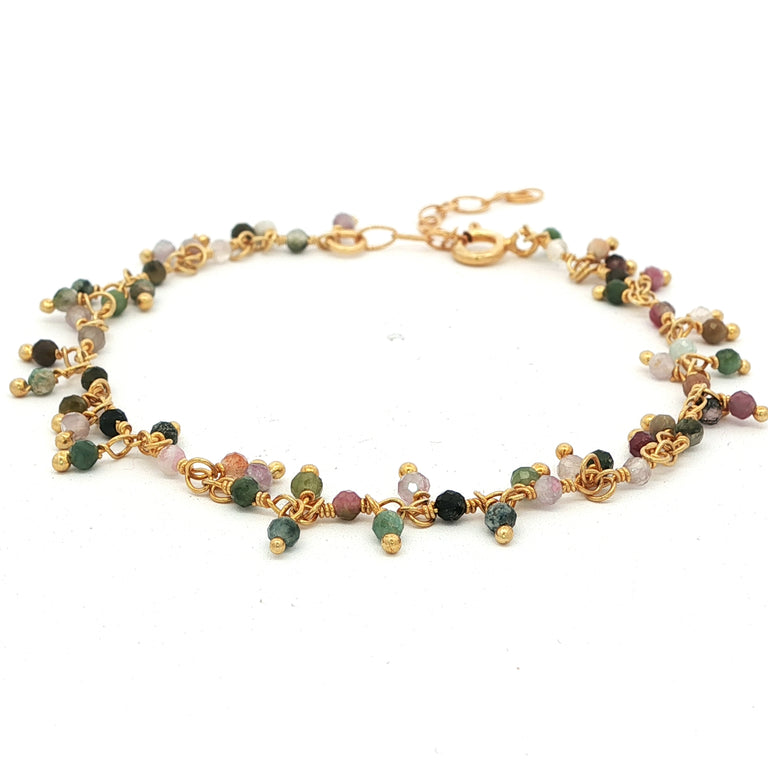 Armkette ROSARY mit bunten Turmalinen