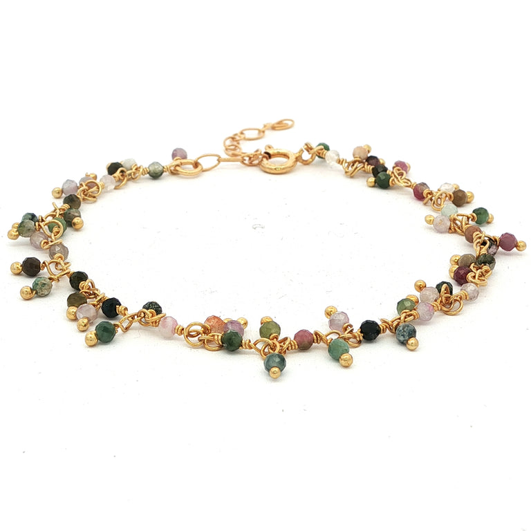 Armkette ROSARY mit bunten Turmalinen
