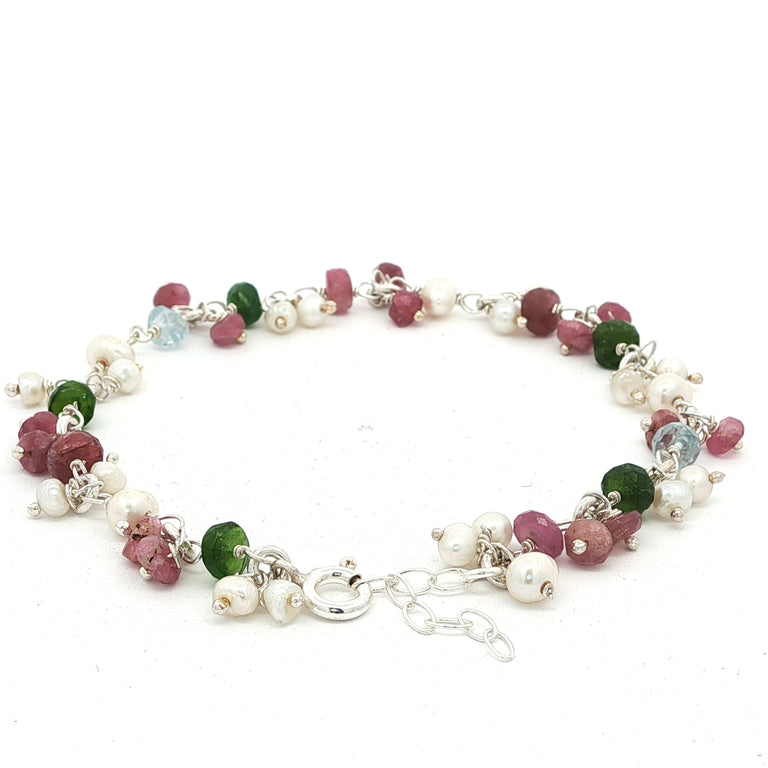 Armkette ROSARY mit Perlen und Turmalinen